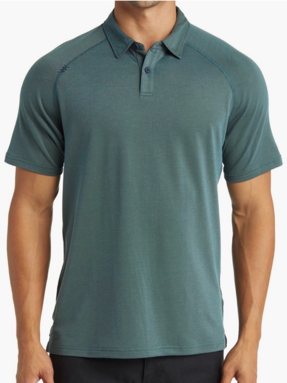 Rhône Delta Pique Polo Short Sleeve Shirt Green XL